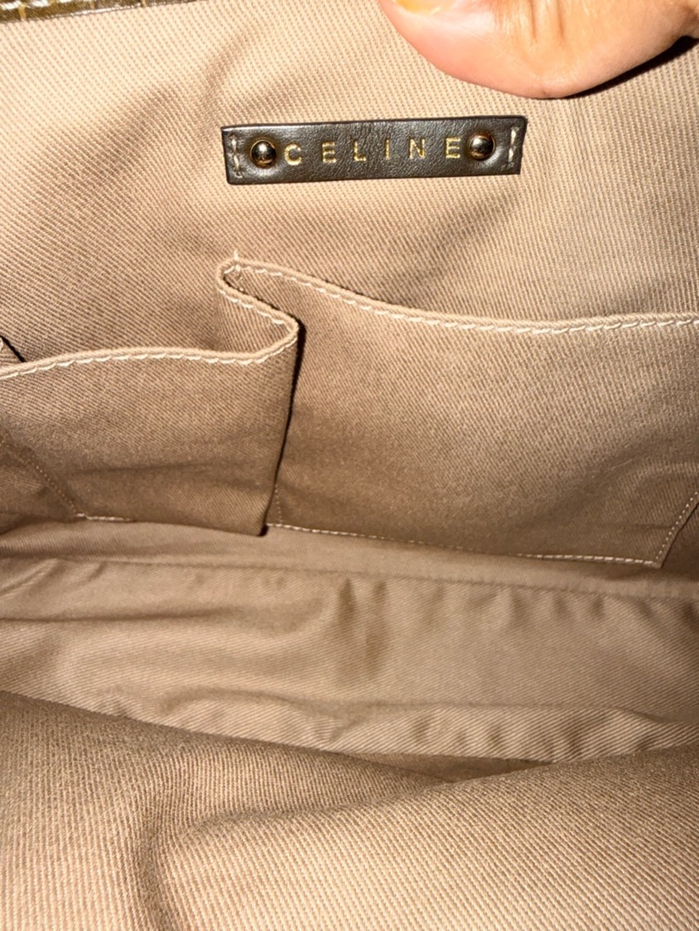 Celine RARE Beige & Brown Monogram Croc embossed Boogie Satchel - Picture 8 of 9